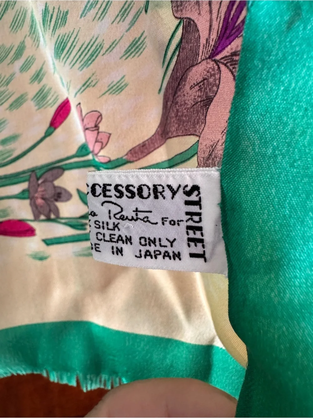 Oscar de la Renta silk floral scarf
